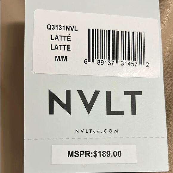 NVLT Tan Vegan Leather Jacket Cropped Classic | Size M - Picture 5 of 9